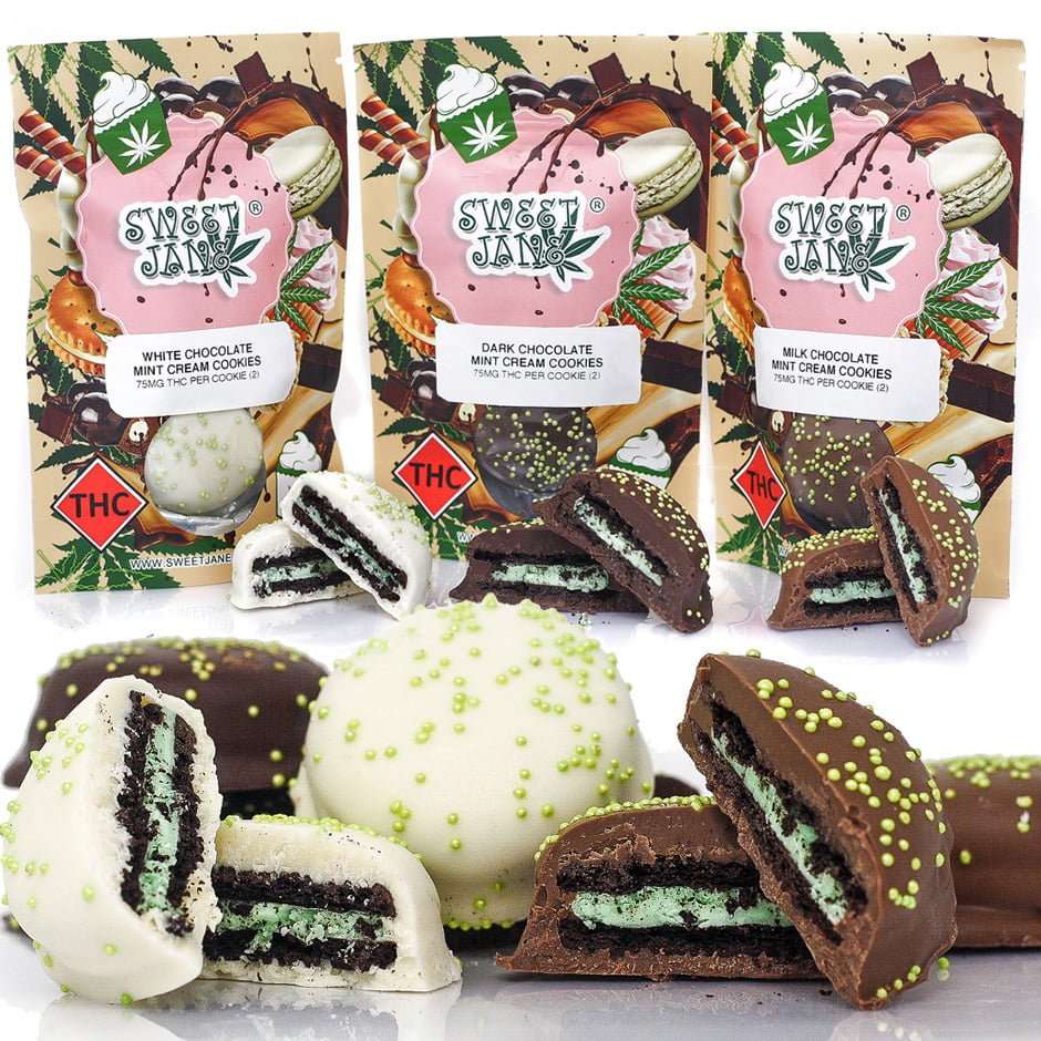 Chocolate Mint Cream Cookies