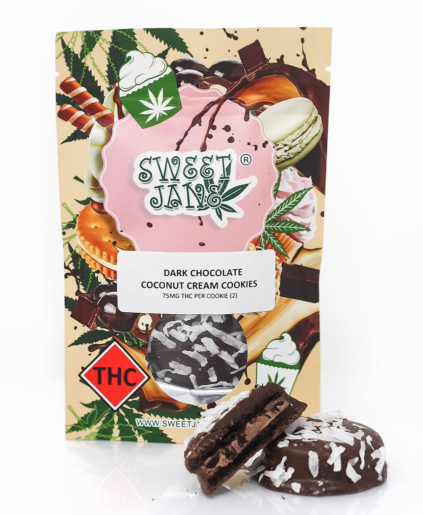 Dark Coconut Cream Cookies